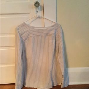Loft pinstriped blouse